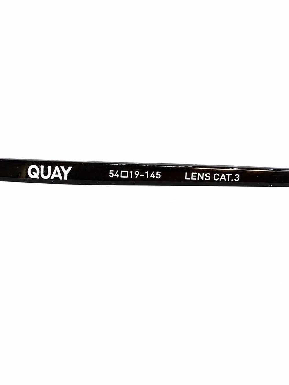 Quay Australia Black Aviator Sunglasses with Tortoiseshell Temples